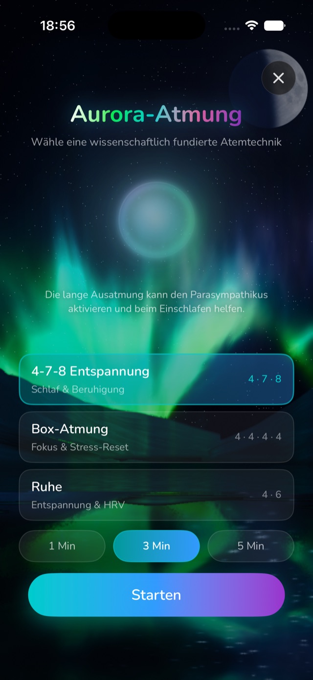 AuroraCalm Aurora-Atemübung
